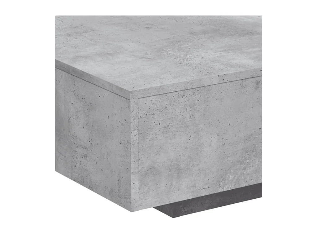 Salontafel met ledverlichting, betongrijs, 85x55x31 cm