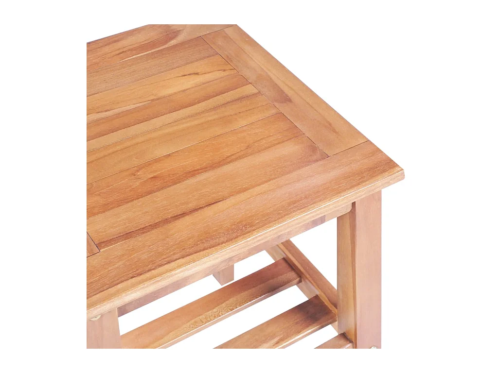 Tavolino da caffè 40x40x50 cm Quadrato Teak massello