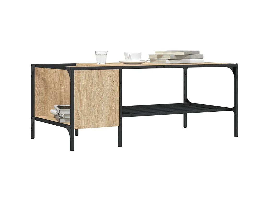 Table basse support chêne sonoma 100x51x40cm bois d'ingénierie