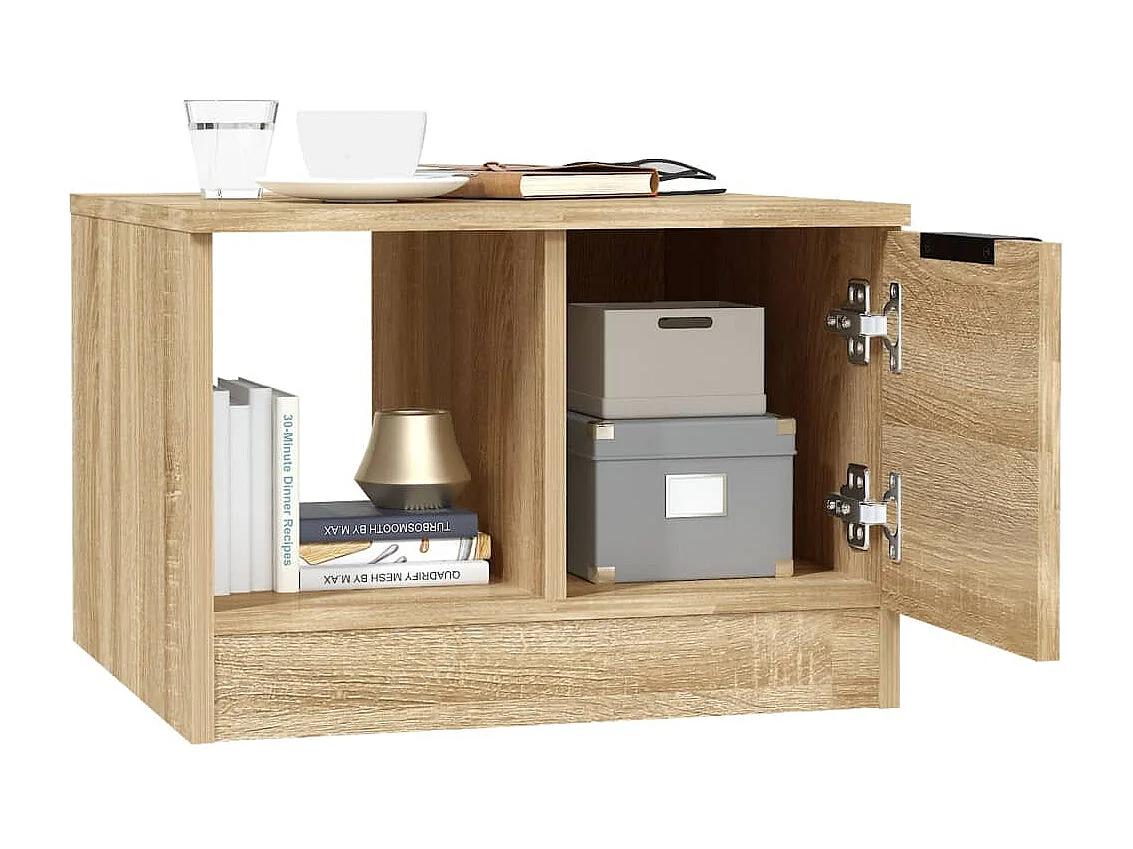 Table basse chêne sonoma 50x50x36 cm bois d'ingénierie