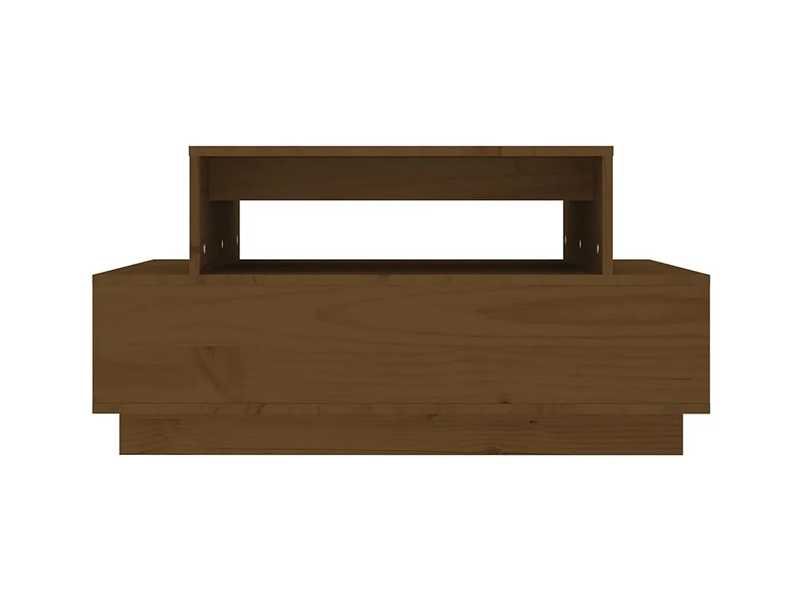 Table basse Marron miel 80x55x40,5 cm Bois massif de pin