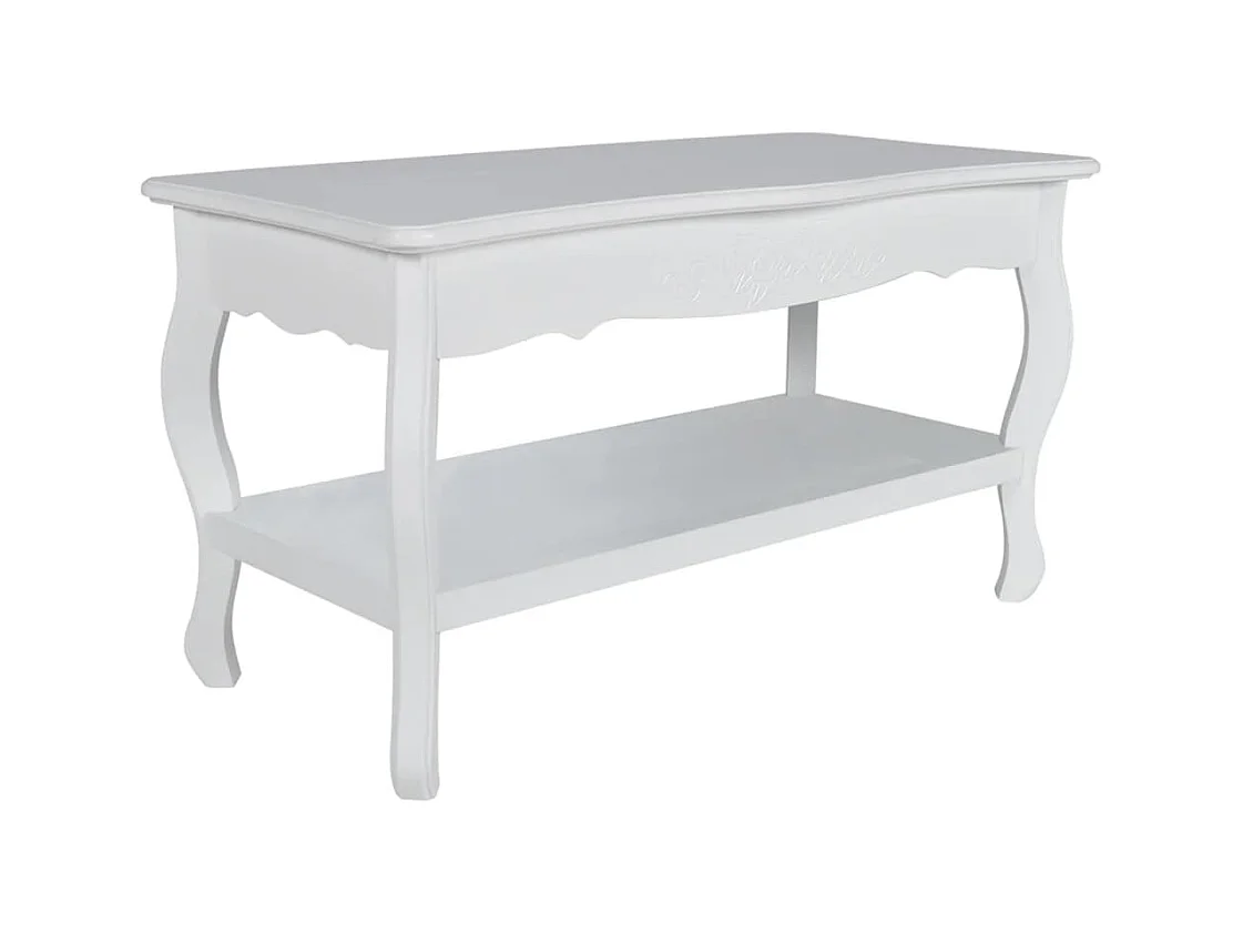 Table basse 2 couches MDF Blanc