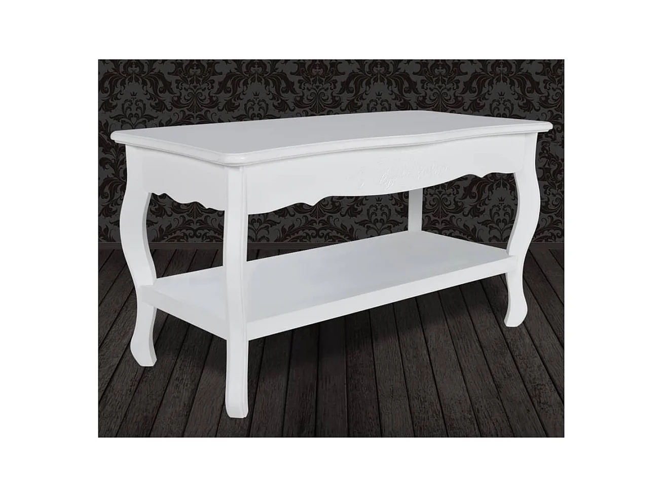 Table basse 2 couches MDF Blanc