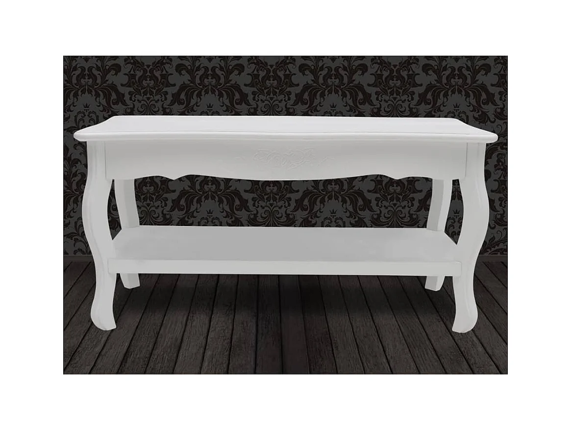 Table basse 2 couches MDF Blanc