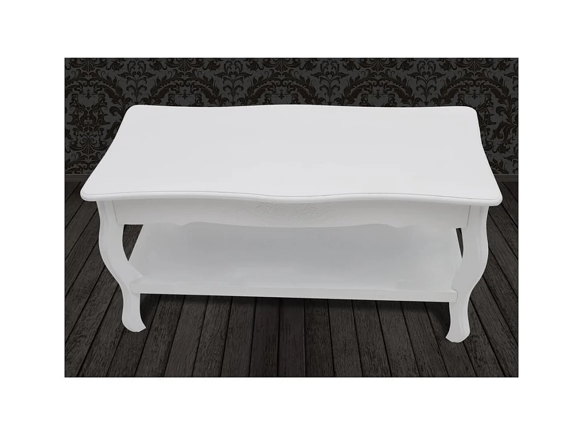 Table basse 2 couches MDF Blanc