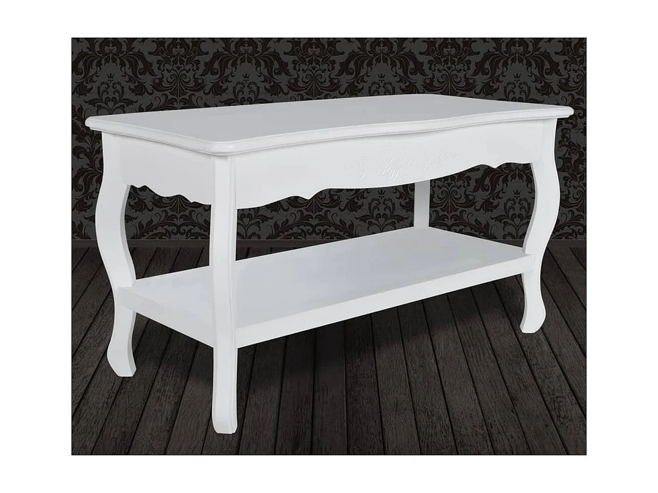Table basse 2 couches MDF Blanc