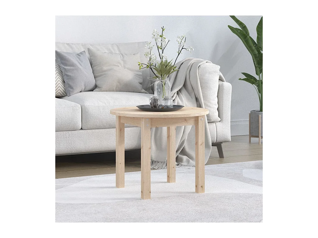 Table basse Ø 55x45 cm Bois massif de pin