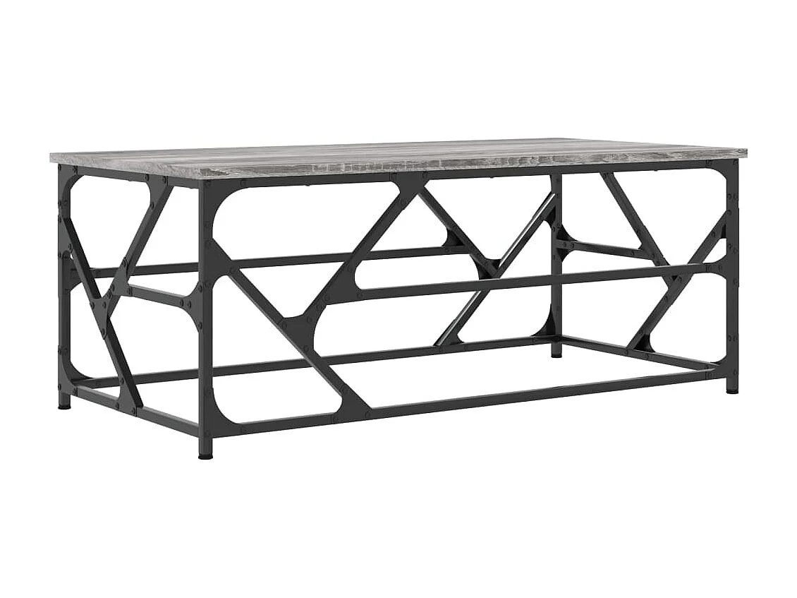 Tavolino Sonoma grigio 100x50x40 cm in legno ingegnerizzato