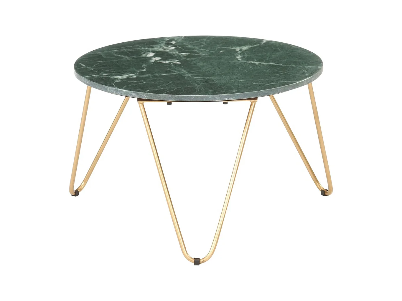 Table basse Vert 65x65x42 cm Pierre véritable et texture marbre
