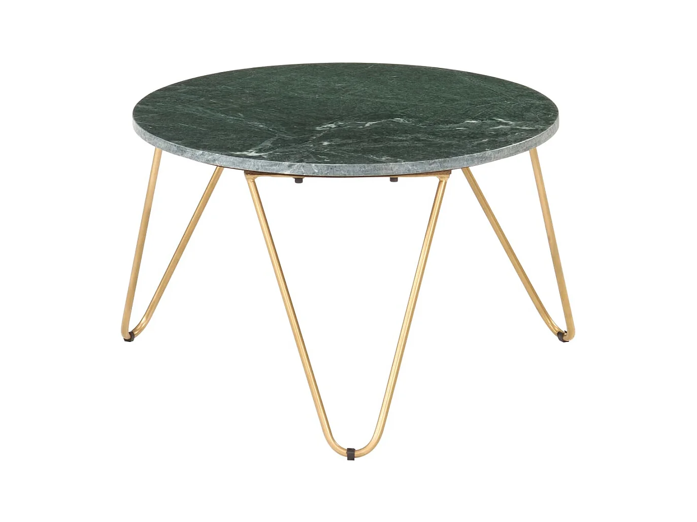 Table basse Vert 65x65x42 cm Pierre véritable et texture marbre