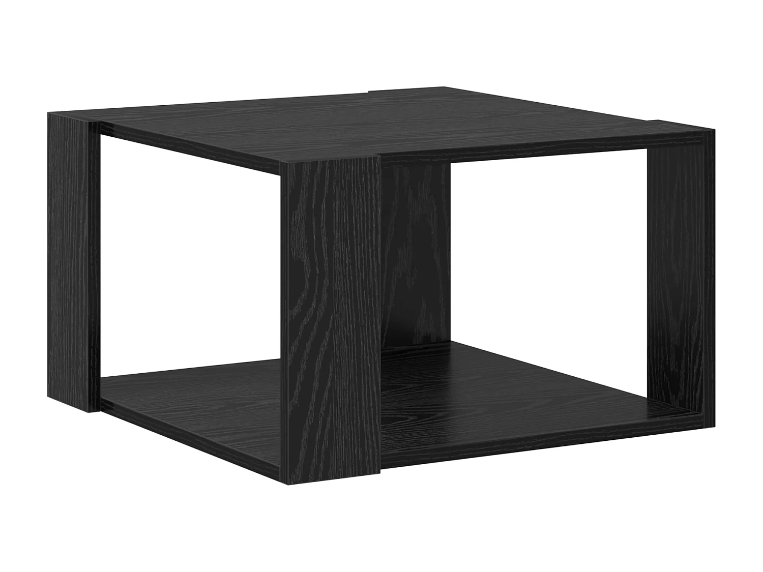 Table Basse Chêne Noir 51,5x51,5x30 cm Bois reconstitué
