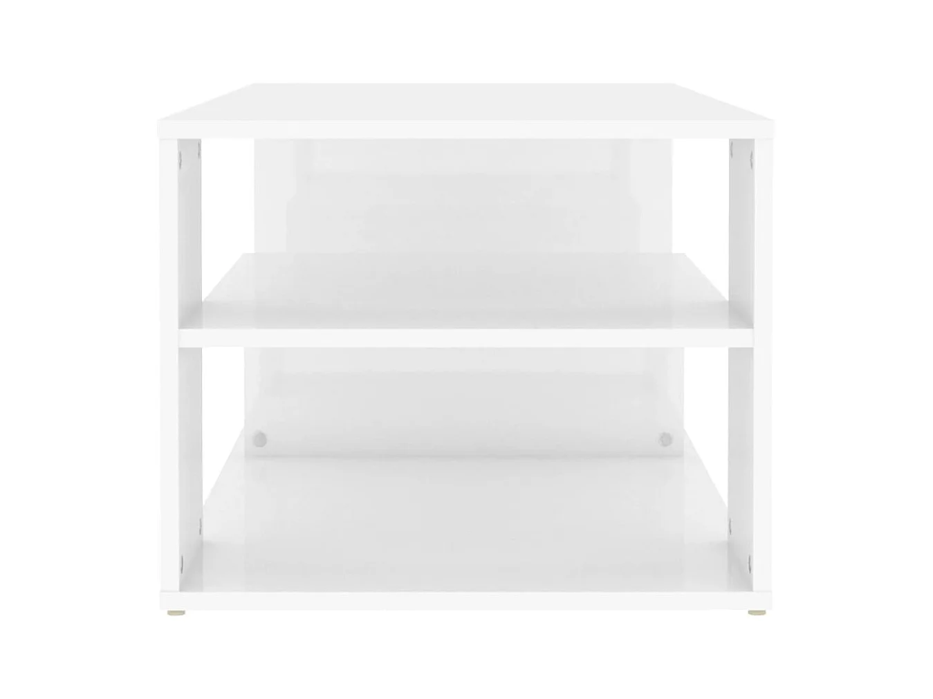 Table basse blanc brillant 100x50x40 cm bois d'ingénierie