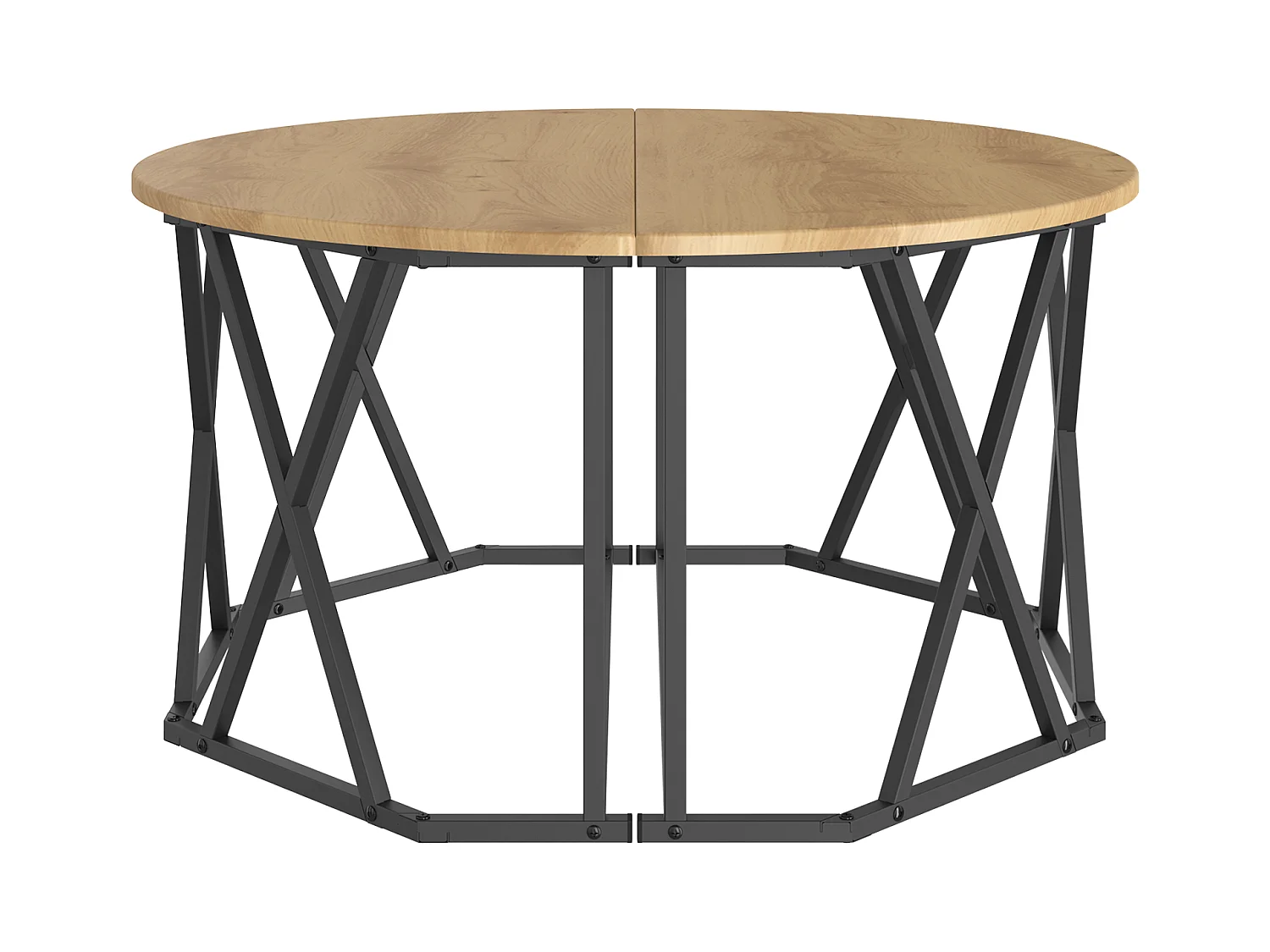 Table basse Artisan Chêne 31.5x31.5x16.5 pouces Fabriquée en Bois reconstitué