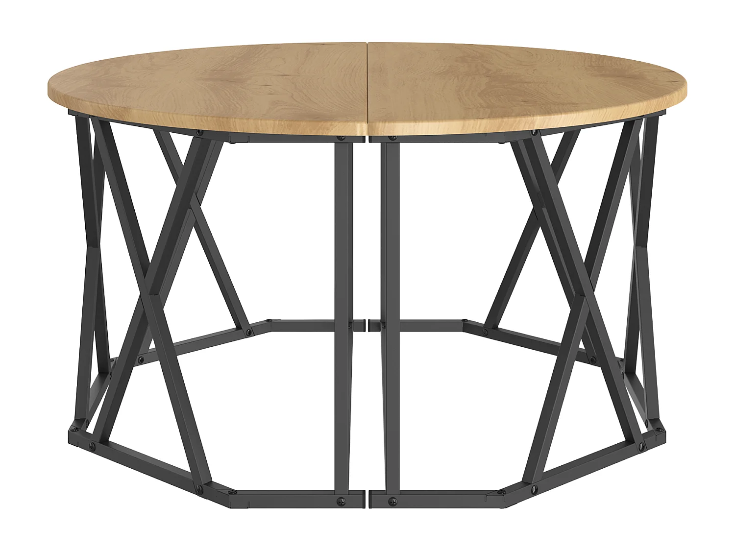 Table basse Artisan Chêne 31.5x31.5x16.5 pouces Fabriquée en Bois reconstitué