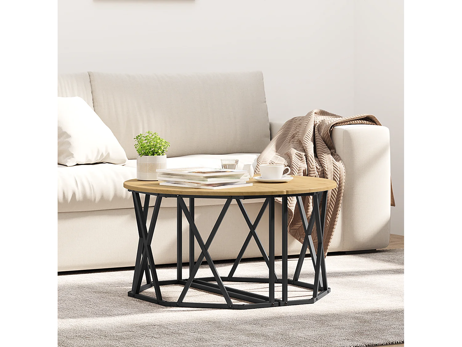 Artisan Eichen-Couchtisch 31,5 x 31,5 x 16,5 Zoll, aus wiederaufbereitetem Holz