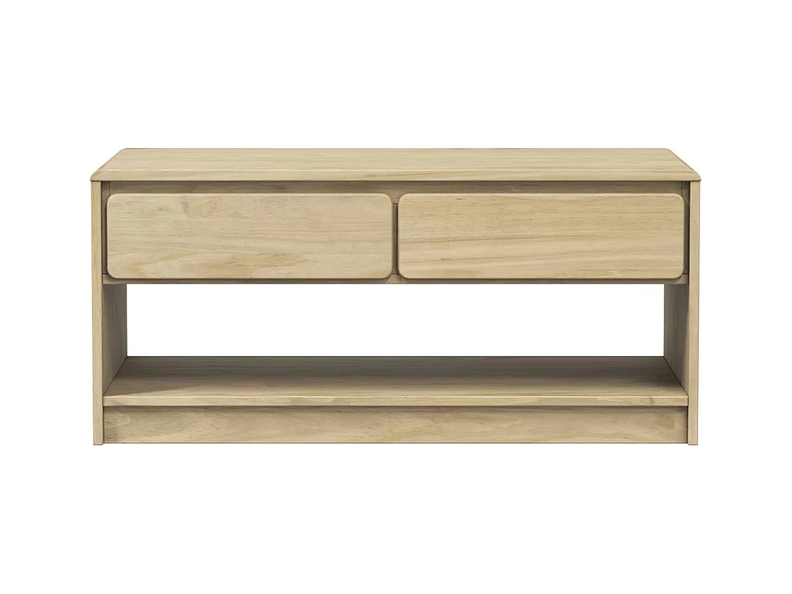 Table basse SAUDA chêne 99x55x45 cm bois de pin massif