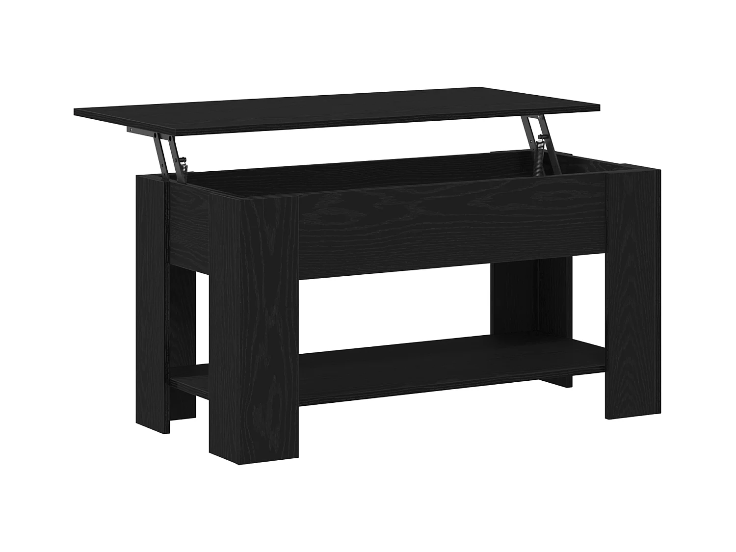 Table basse en chêne noir - 101x49x52 cm en bois d'ingénierie