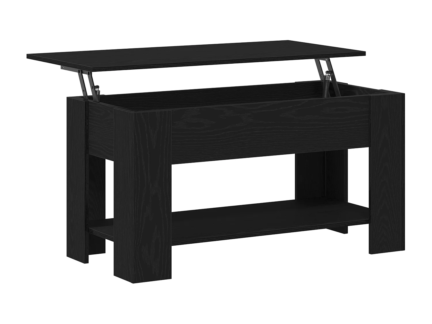 Table basse en chêne noir - 101x49x52 cm en bois d'ingénierie