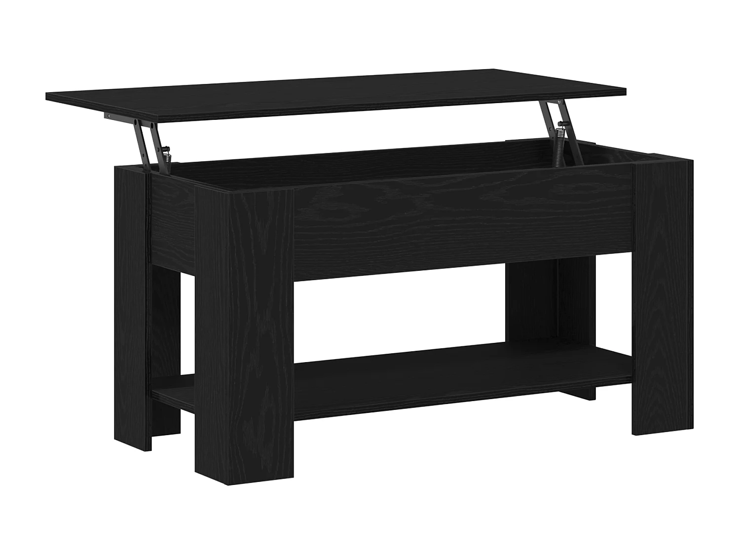 Table basse en chêne noir - 101x49x52 cm en bois d'ingénierie