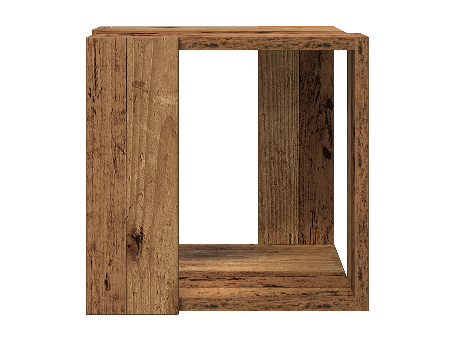 Table Basse Bois Ancien Bois de Récupération Massif 32 x 32 x 30 cm