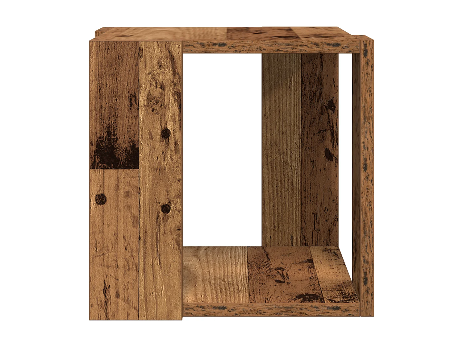 Table Basse Bois Ancien Bois de Récupération Massif 32 x 32 x 30 cm