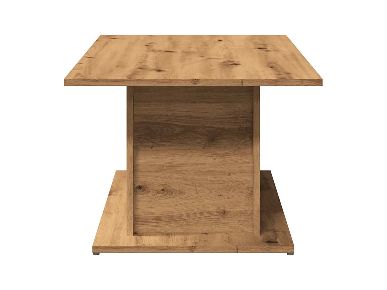 Table basse chêne artisanal 102x55,5x40 cm bois d'ingénierie