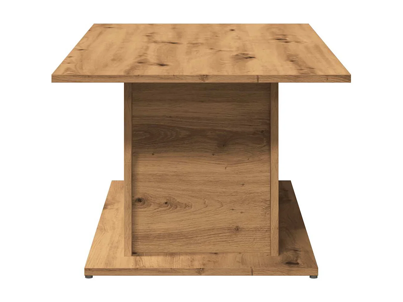 Table basse chêne artisanal 102x55,5x40 cm bois d'ingénierie