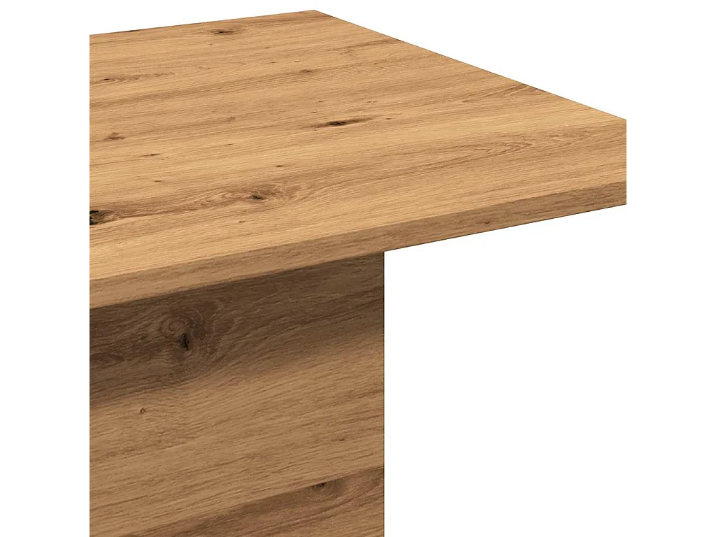 Table basse chêne artisanal 102x55,5x40 cm bois d'ingénierie