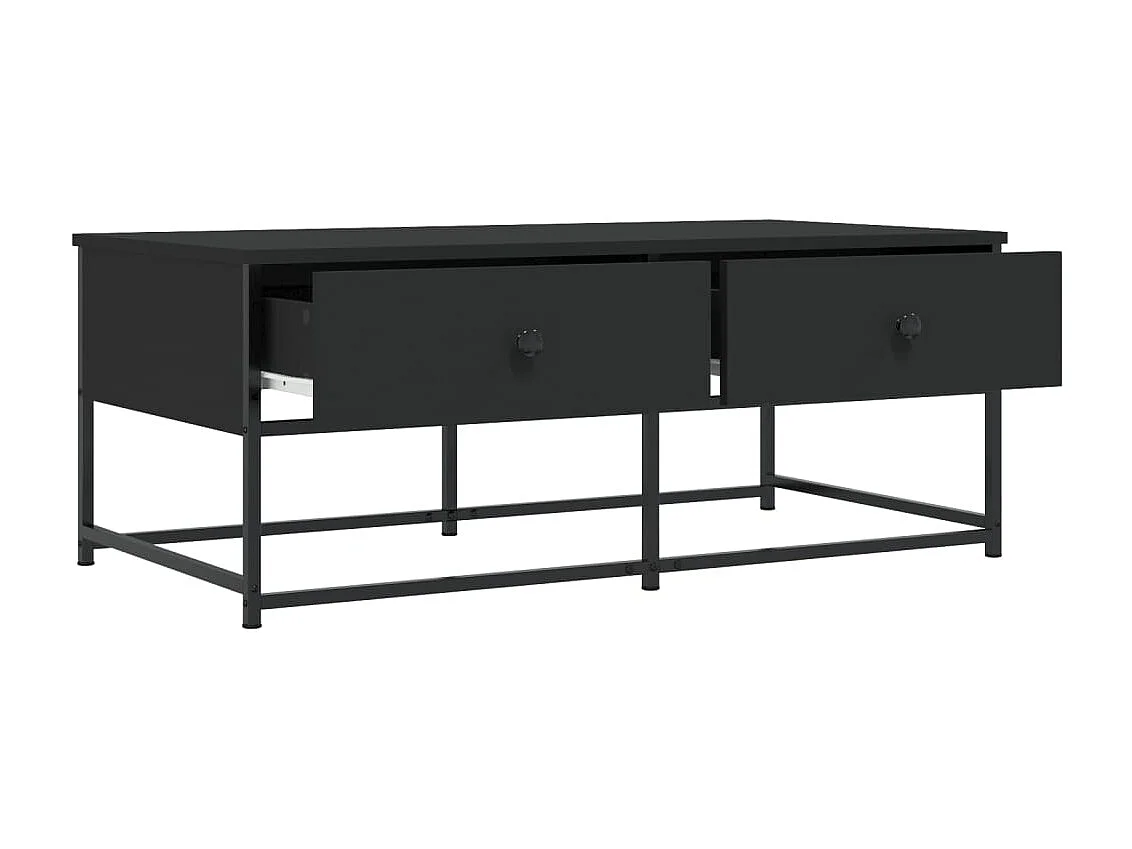 Table basse noir 100x51x40 cm bois d'ingénierie