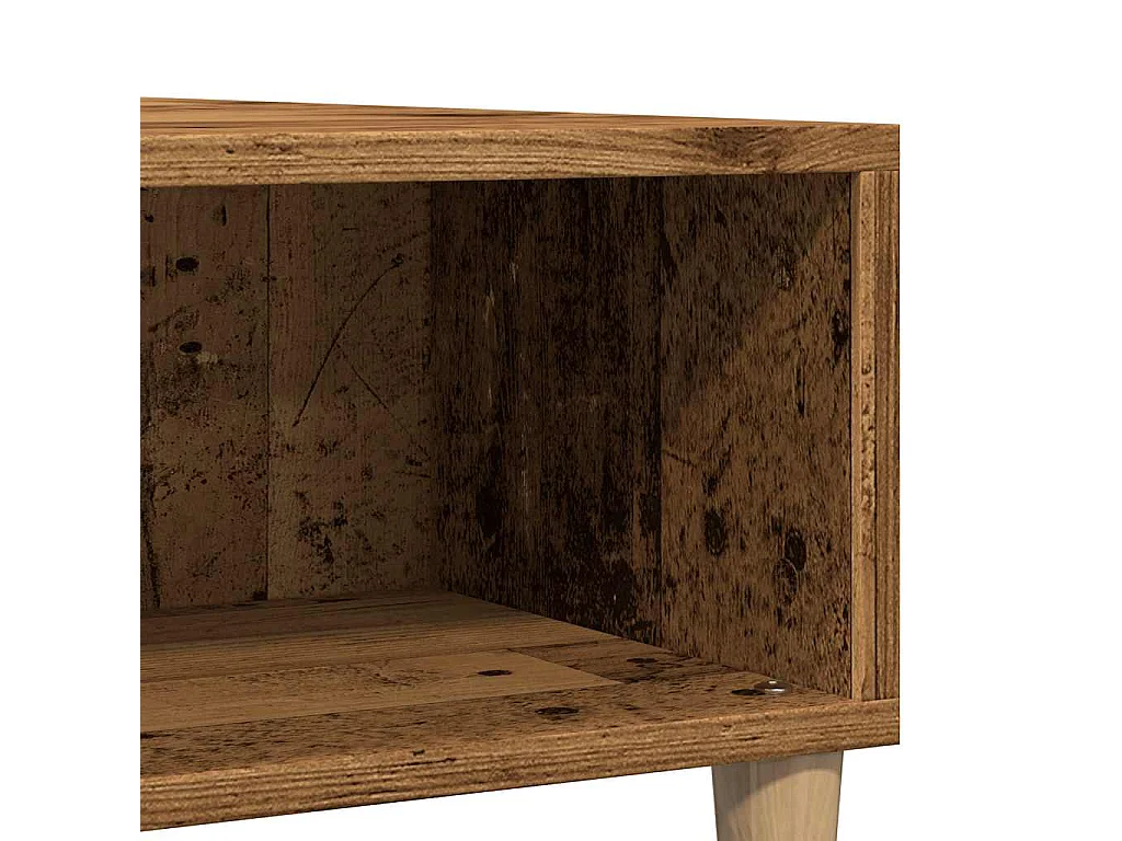 Table basse vieux bois 60x60x30 cm bois d'ingénierie