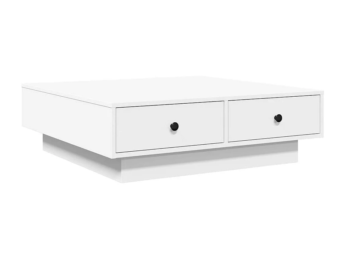 Couchtisch Weiß 90x90x28 cm Spanplatte