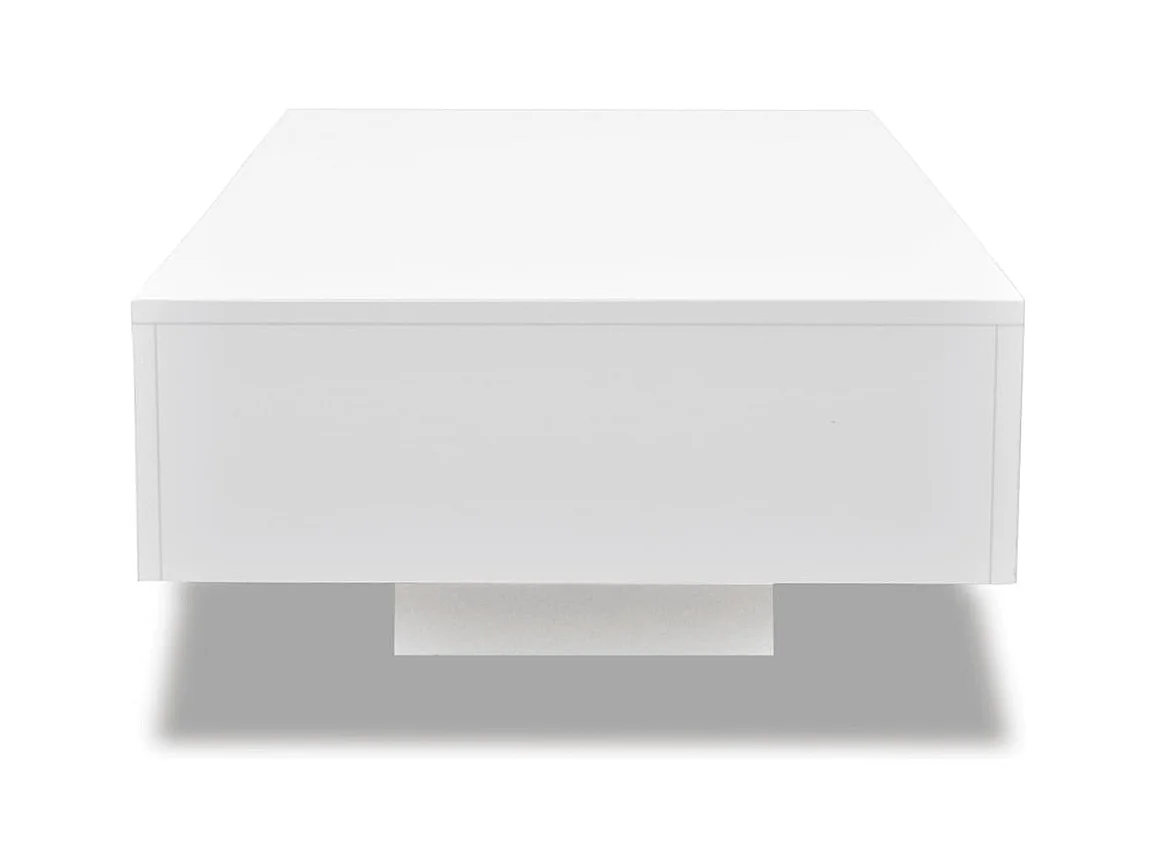 Table basse blanc brillant