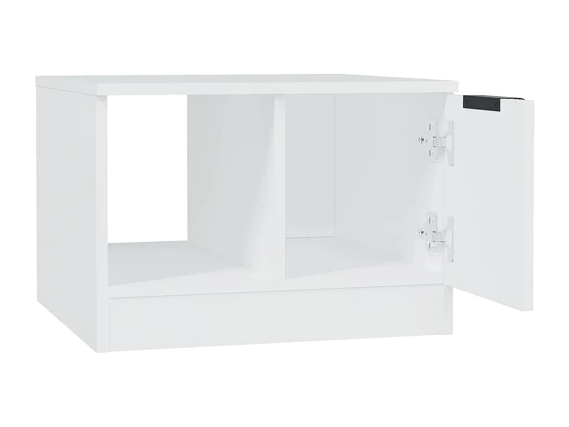 Table basse Blanc 50x50x36 cm Bois d'ingénierie