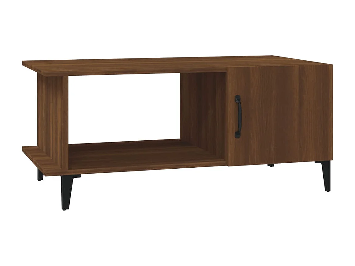 Tavolino da caffè Rovere marrone 90x50x40 cm Legno composito