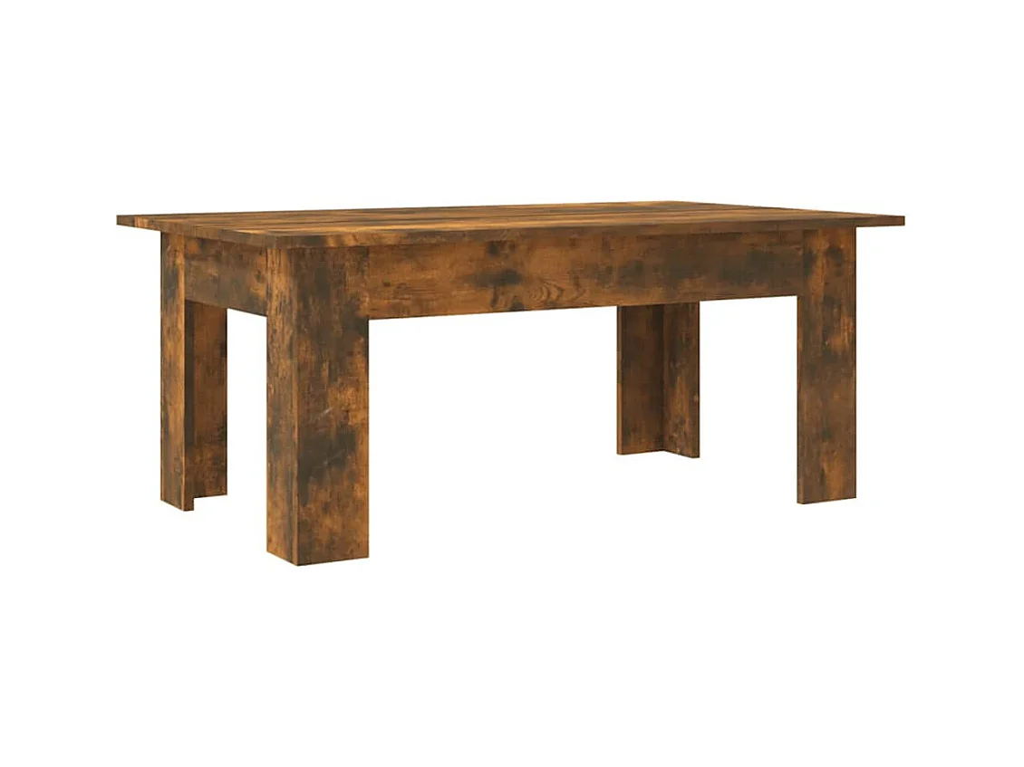 Table basse Chêne fumé 100x60x42 cm Bois d'ingénierie