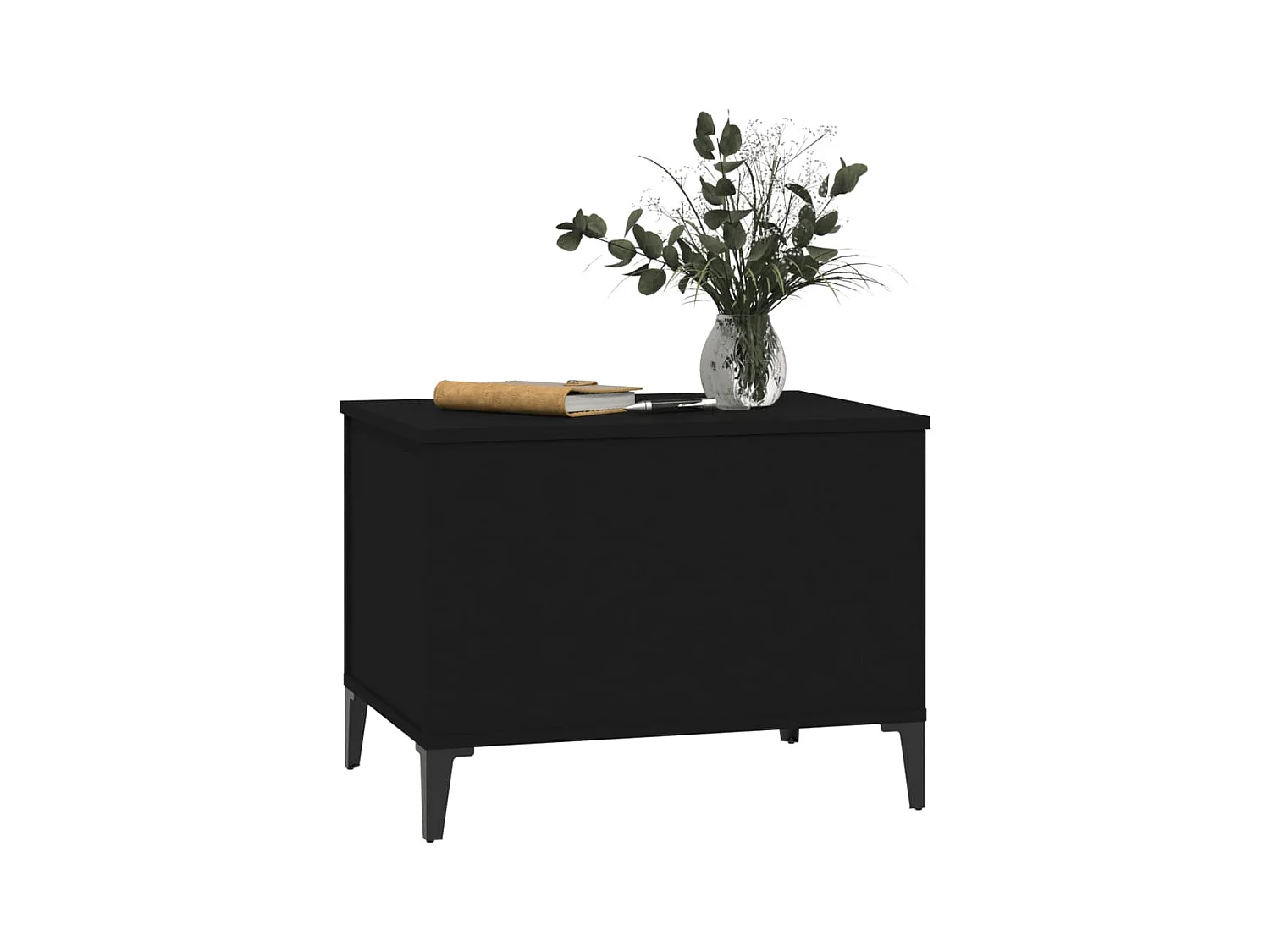 Table basse Noir 60x44,5x45 cm Bois d'ingénierie