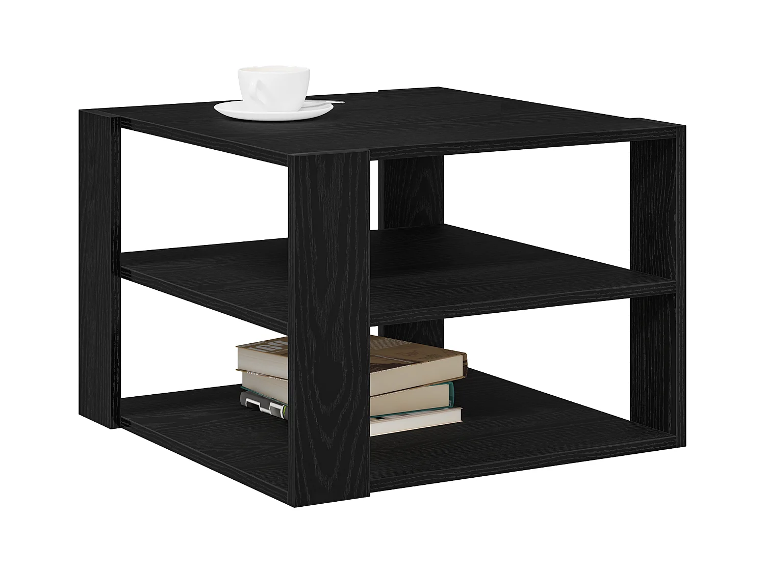 Table basse Bois noir 59,5x59,5x40 cm Bois reconstitué