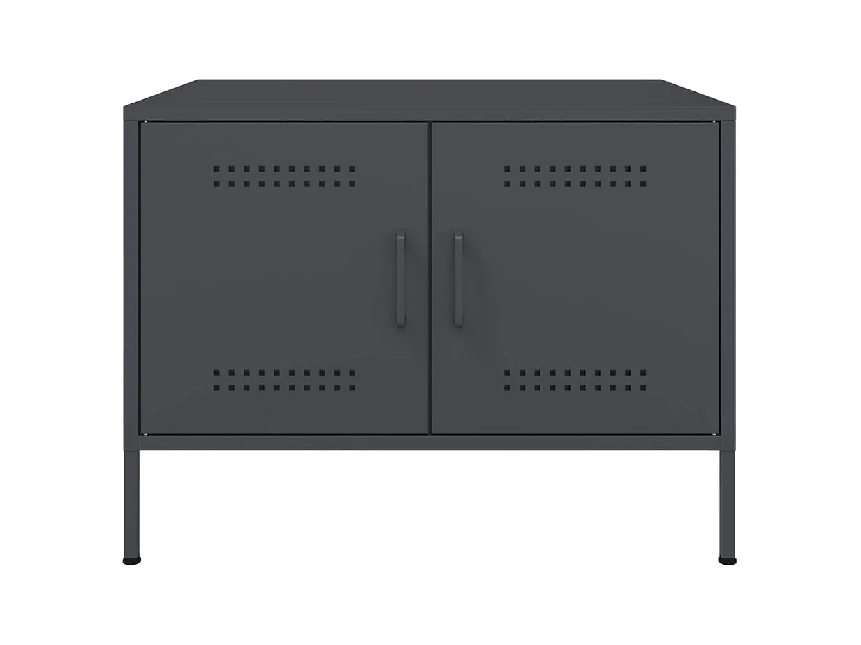 Tavolino antracite 68x50x50,5 cm acciaio