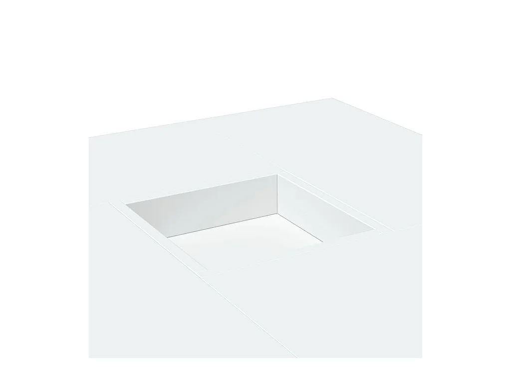 Table basse blanc 80x80x40 cm bois d'ingénierie