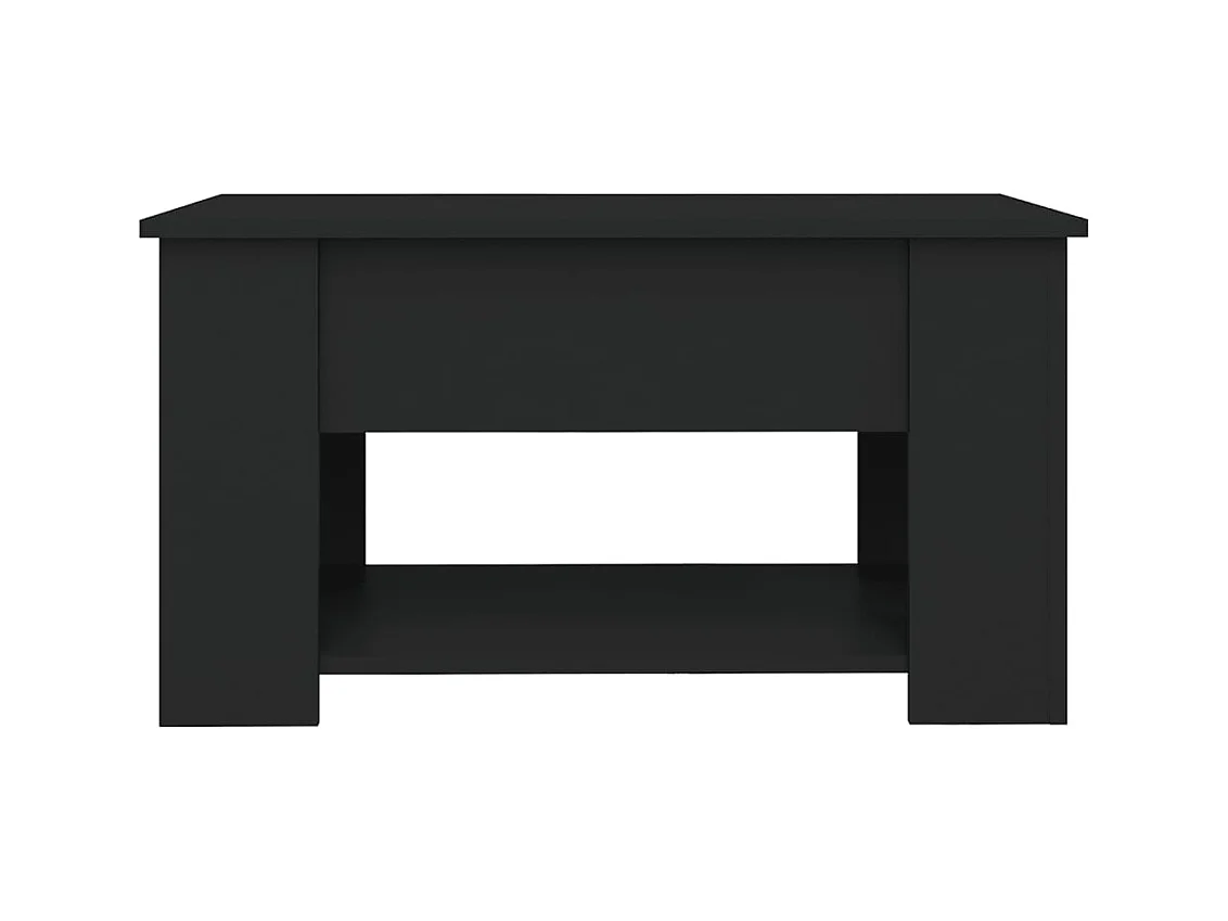 Table basse noir 79x49x41 cm bois d'ingénierie