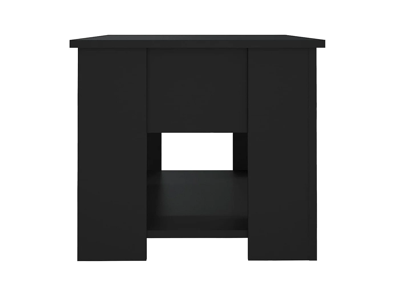 Table basse noir 79x49x41 cm bois d'ingénierie