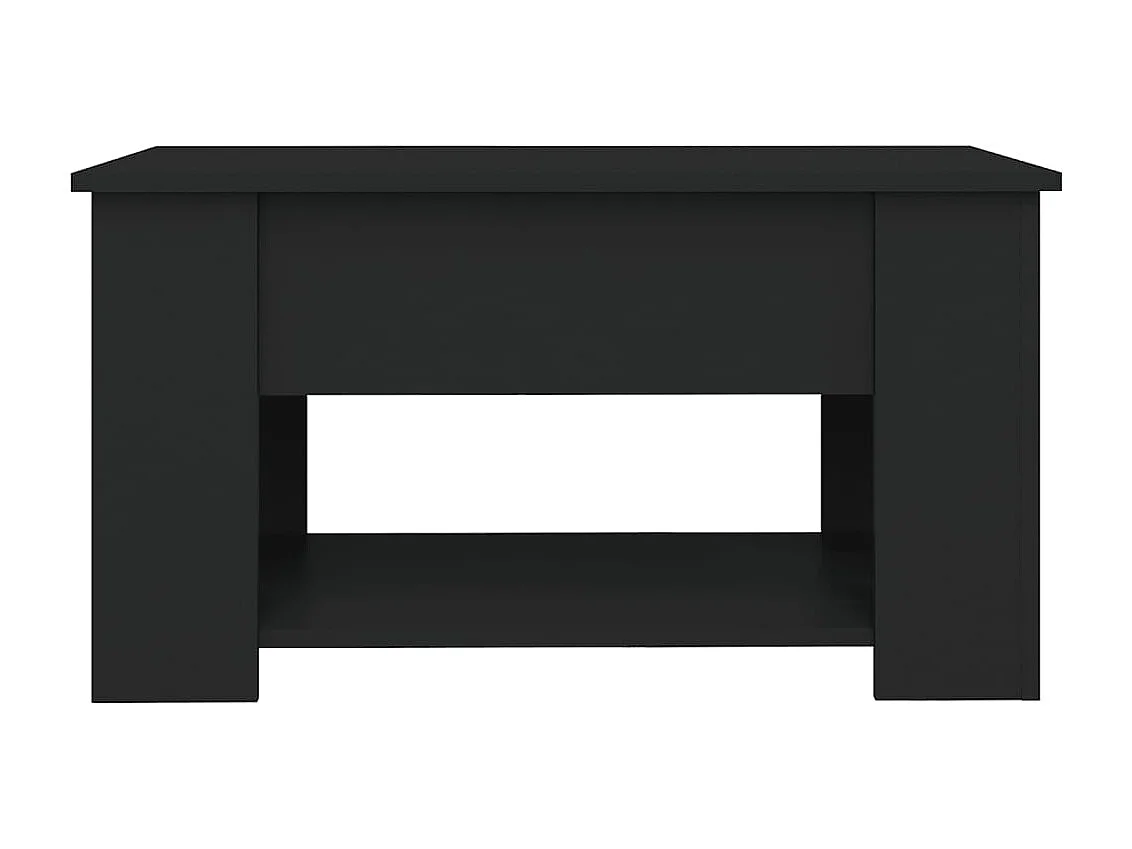 Table basse noir 79x49x41 cm bois d'ingénierie
