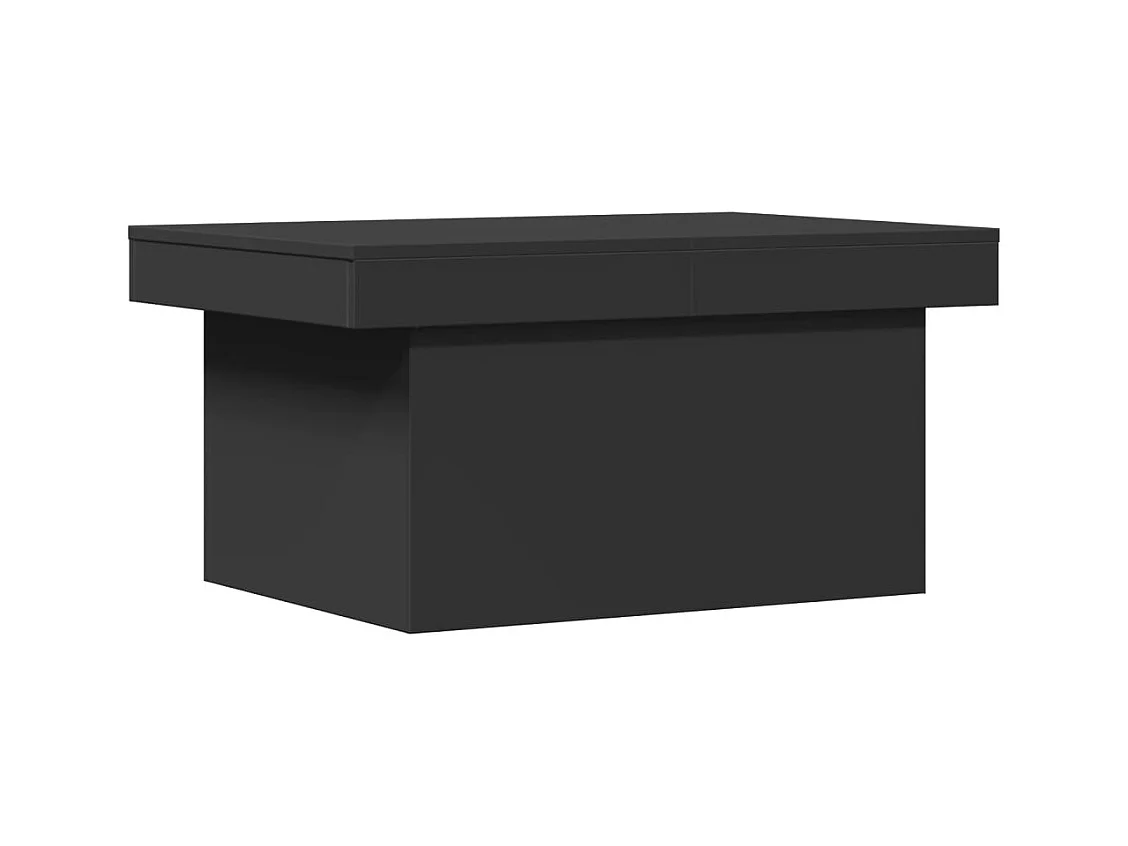 Table basse noir 80x55x40 cm bois d'ingénierie