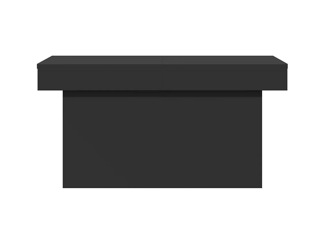 Table basse noir 80x55x40 cm bois d'ingénierie