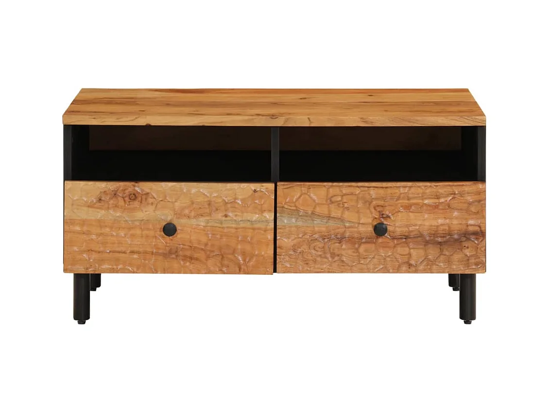 Table basse 80x54x40 cm bois massif d'acacia