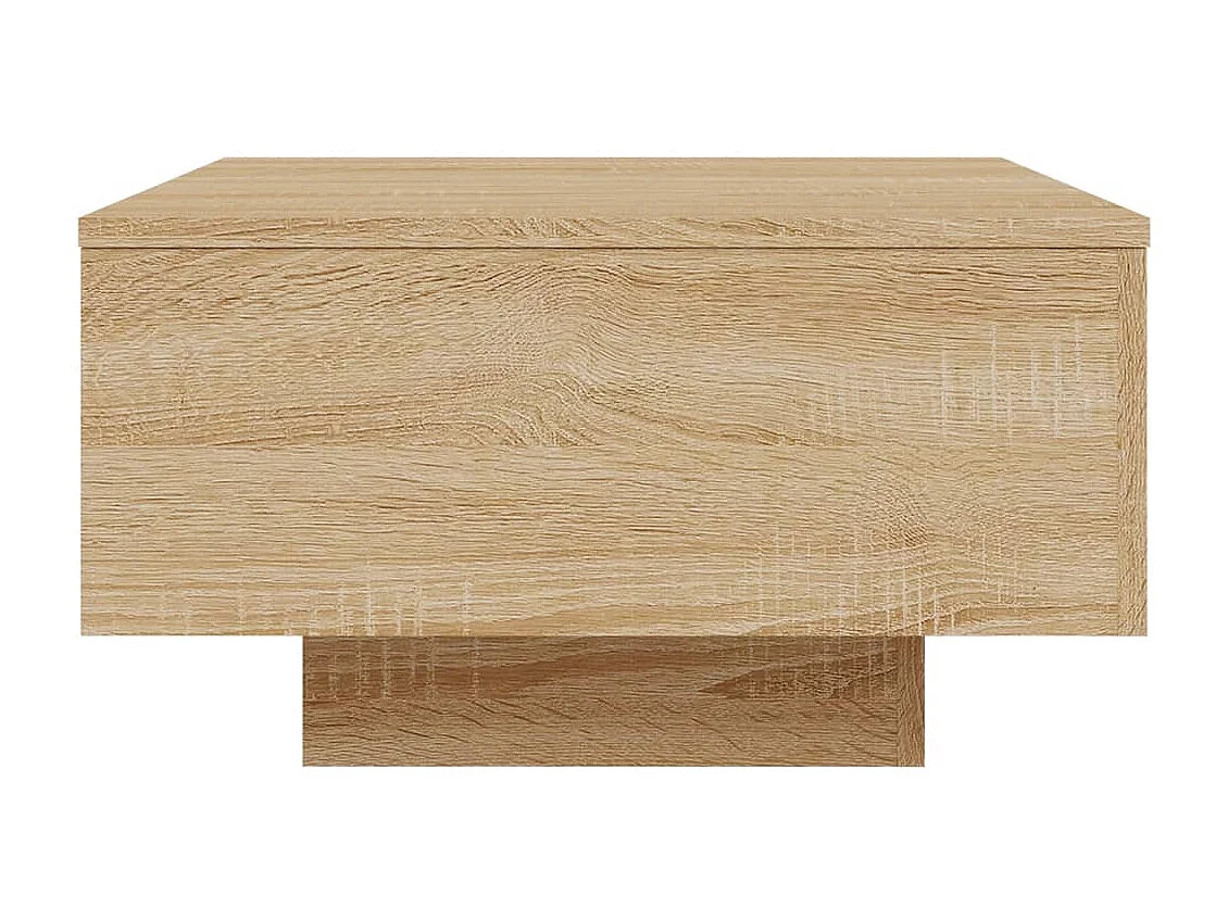 Table basse avec lumières LED chêne sonoma 55x55x31 cm