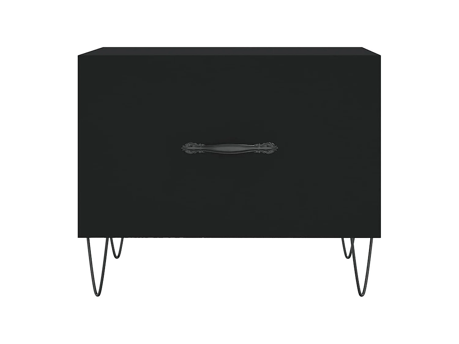 Table basse Noir 50x50x40 cm Bois d'ingénierie