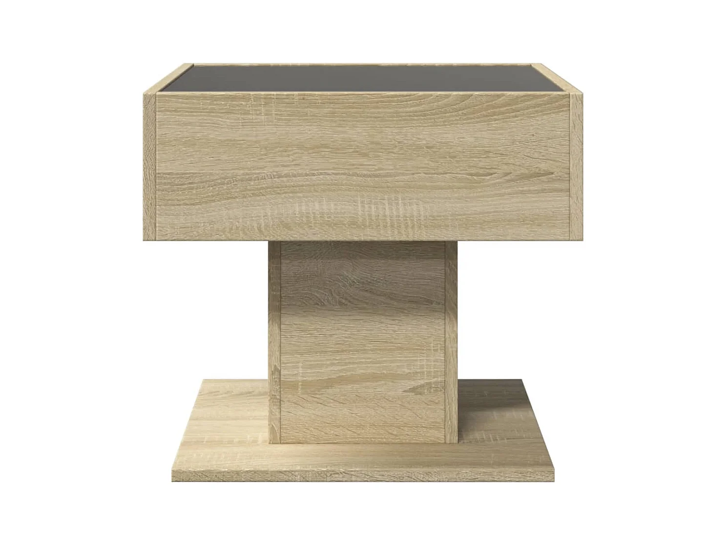 Table basse avec LED chêne sonoma 50x50x45 cm bois d'ingénierie