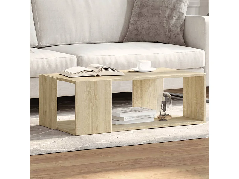 Mesa de centro de roble Sonoma 89,5x48x30 cm madera de ingeniería