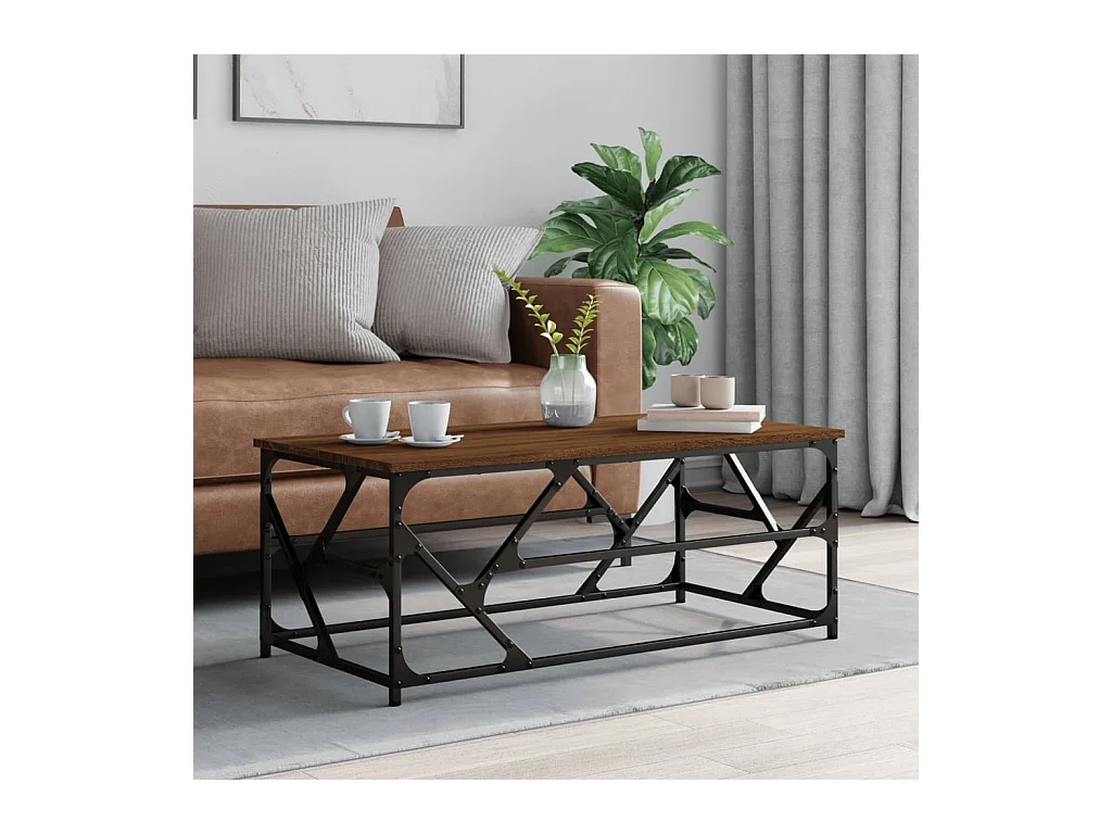 Table basse Chêne marron 100x50x40 cm Bois d'ingénierie